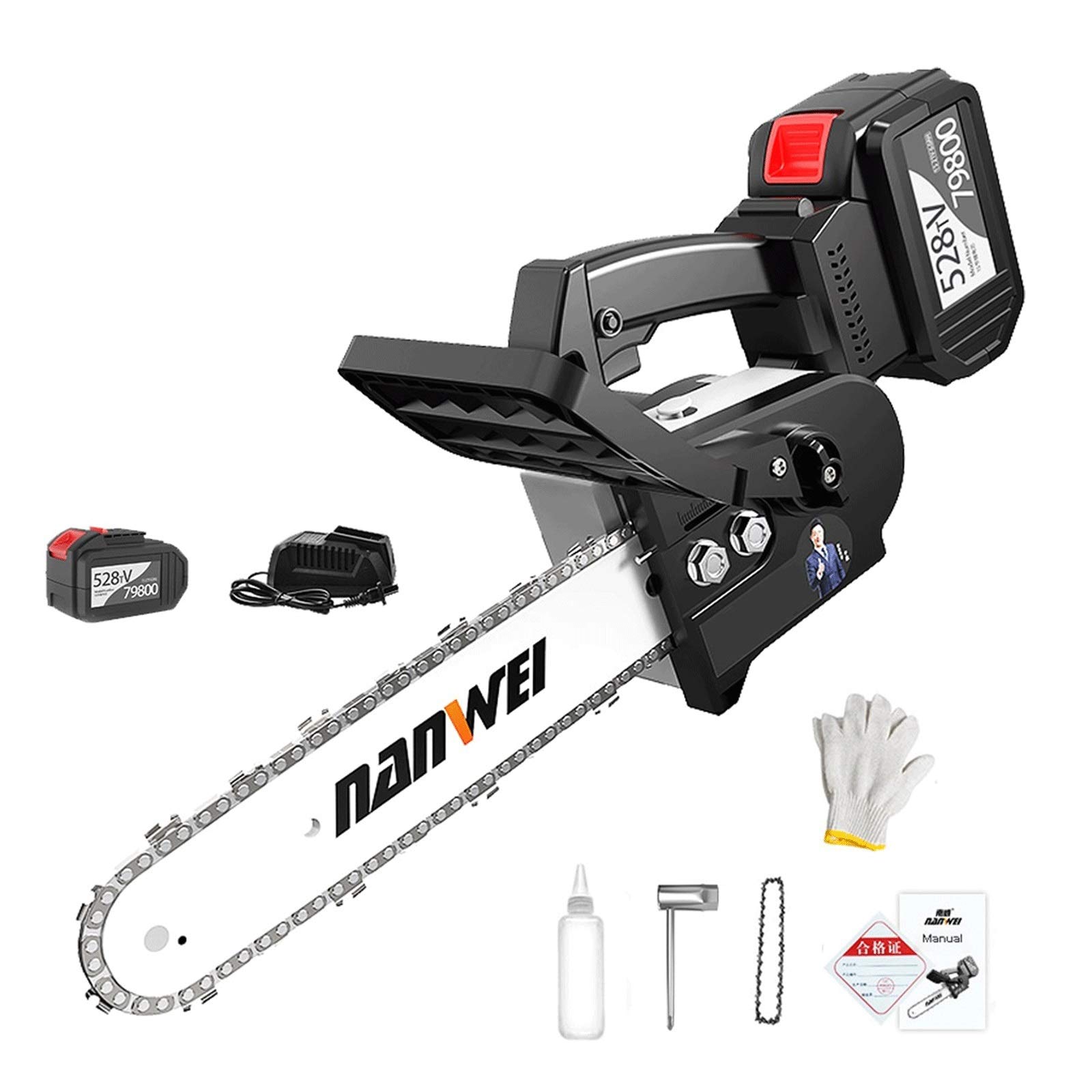 Portable Electric Saw - Mini One-Handed Cordless Saw with Strong Power, Lightweight Design for Wood Cutting, Tree Pruning & Gardening - Includes 2 Rechargeable Batteries - Perfect for DIY Projects, Home Renovation & Outdoor Landscaping