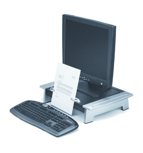 Ergonomic Monitor Stand Riser with Storage - Ofimatica Standard Plus (8036601) for Home & Office Workspace Organization