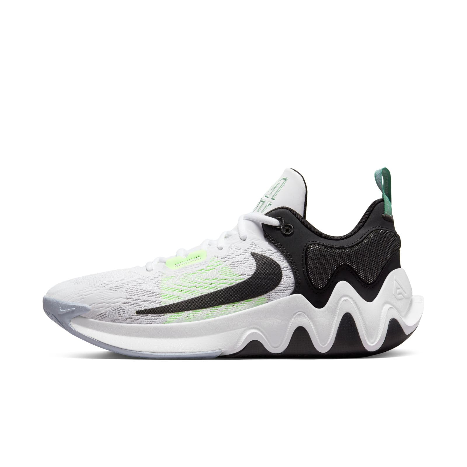 Nike Giannis Immortality 2 Men's Basketball Shoes - DM0825 Training Sneakers for Court Performance (Size UK 6.5 US 7.5 EU 40.5, White/Black/Barely Volt 101) - Ideal for Basketball Games, Gym Workouts & Streetwear Fashion