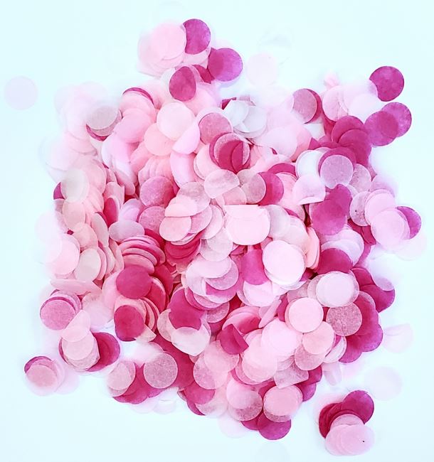 Vibrant Pink Round Paper Confetti - 500 Pieces for Party Decorations, Baby Showers & Wedding Celebrations | Eco-Friendly & Biodegradable