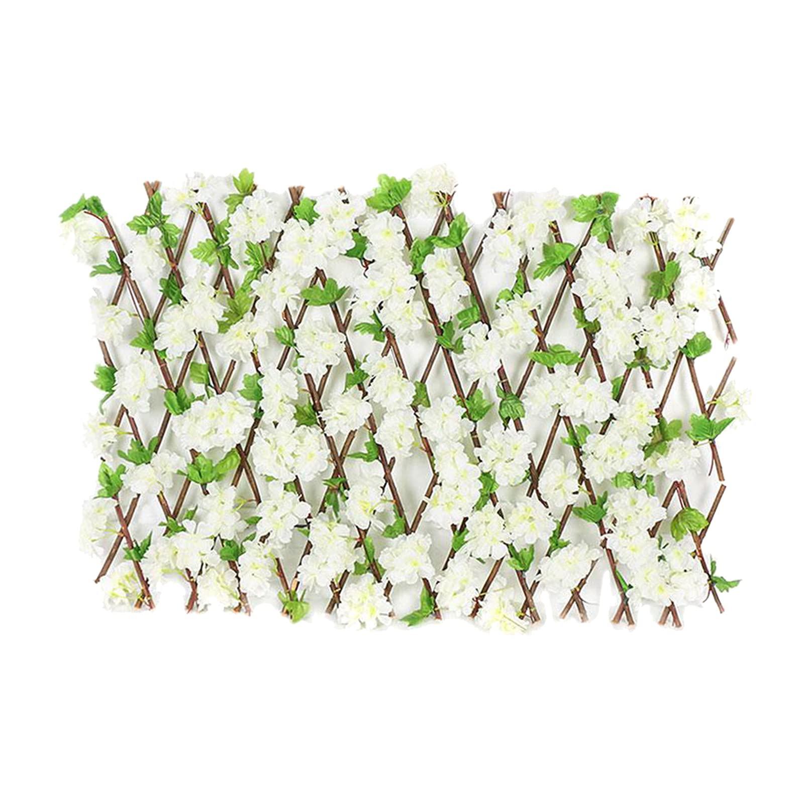 Fenteer Faux Ivy Privacy Fence - Expandable Wooden Screen for Balcony & Patio Decor