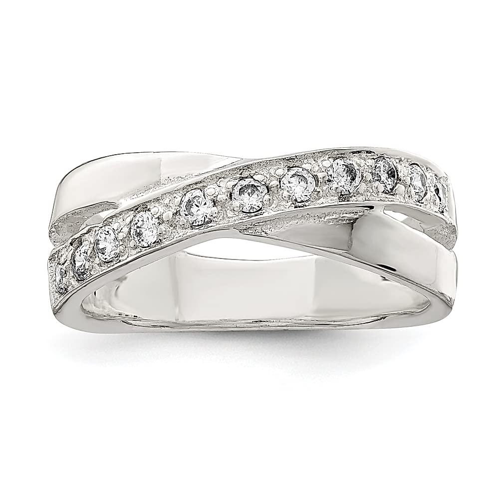 925 Sterling Silver Cubic Zirconia CZ Band Ring for Women - Elegant Fine Jewelry Gift for Her - Perfect for Anniversaries, Birthdays & Special Occasions