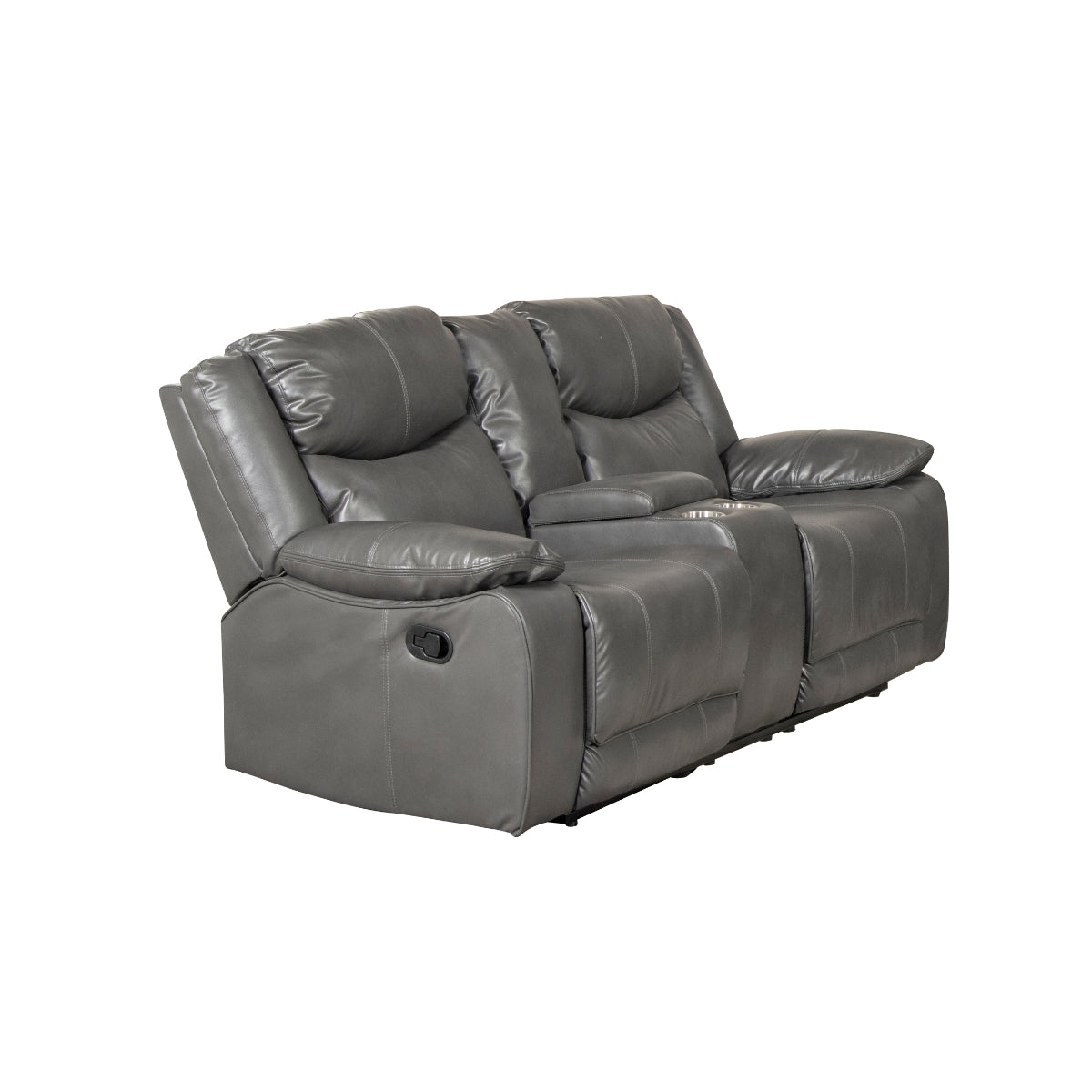 CozyComfort Reclining Loveseat with Center Console - 2-Seater Power Recliner Sofa with Cup Holders & Storage | Perfect for Living Room, Home Theater & Small Spaces