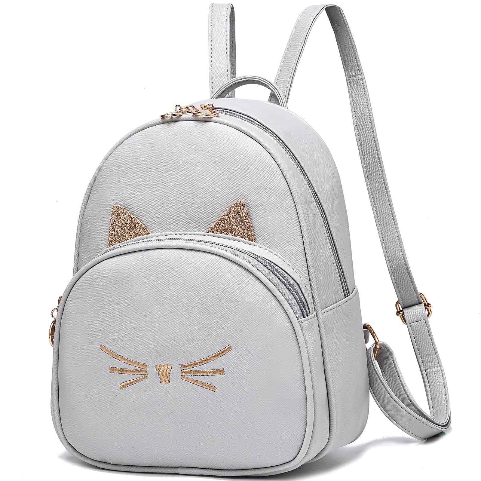 Cute Mini Cat Backpack for Women & Girls - Small Leather Fashion Backpack Purse, Stylish Casual Daypack for School, Travel, Shopping & Everyday Use