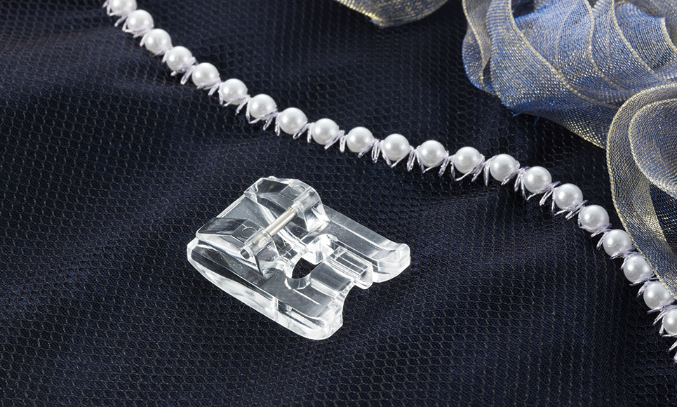 Brother Pearls & Sequin Foot F028N Sewing Machine Presser Foot for Decorative Stitching - Perfect for Quilting, Embroidery, and Fashion Design