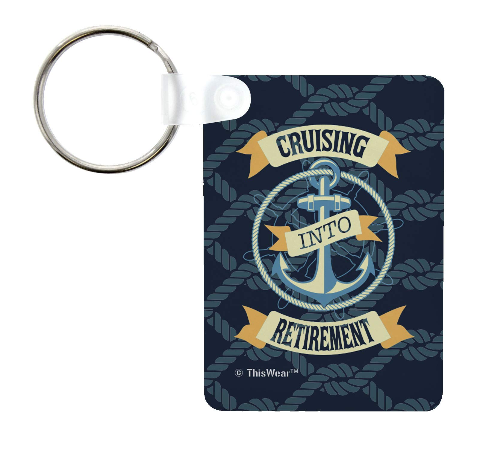 Retirement Gifts for Women - Nautical Theme Aluminum Keychain | Cruising Into Retirement Gift Idea | Perfect for Retirement Parties & Sailor-Themed Celebrations