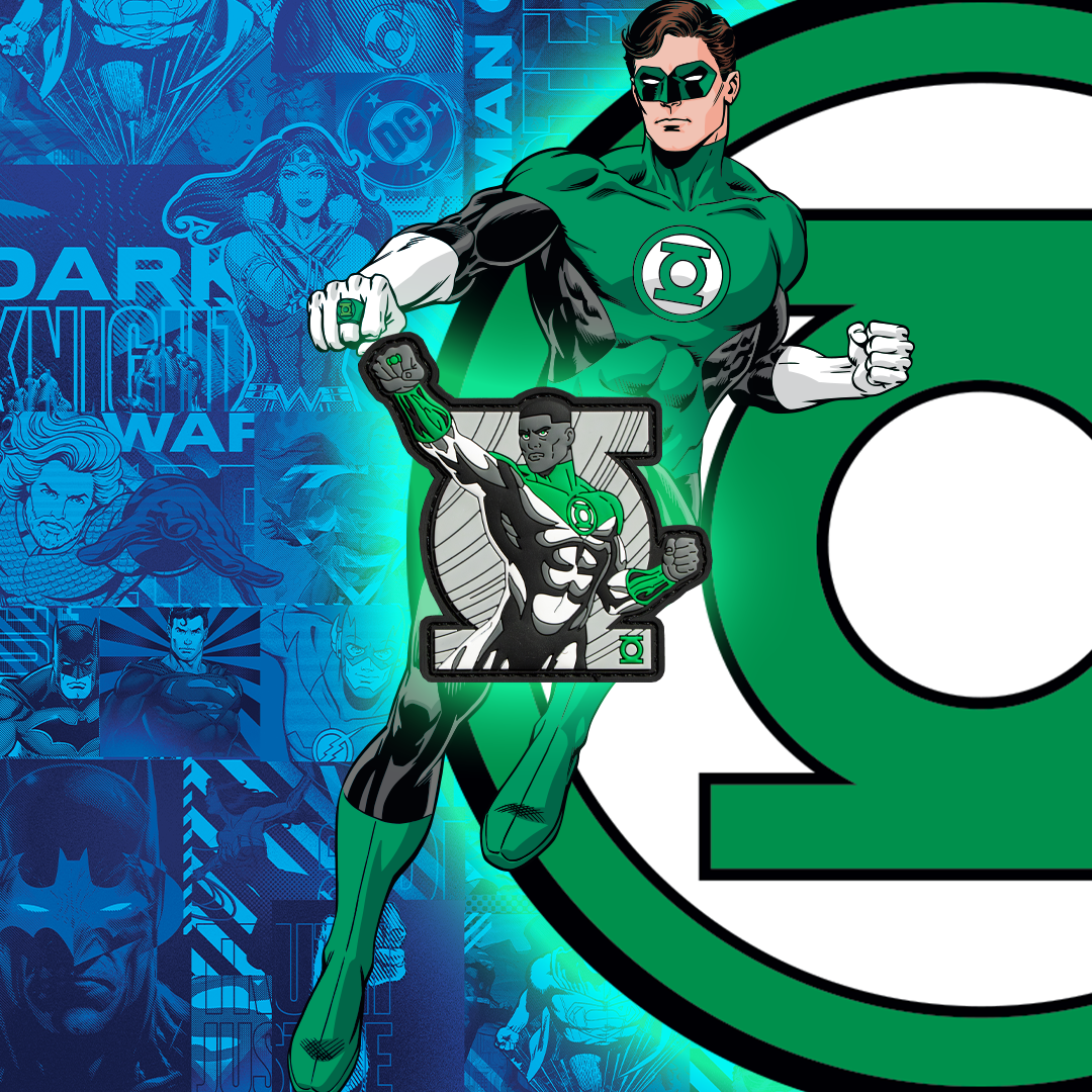 Green Lantern John Stewart Embroidered Patch - DC Comics Superhero Badge for Cosplay, Jackets, Backpacks & DIY Crafts
