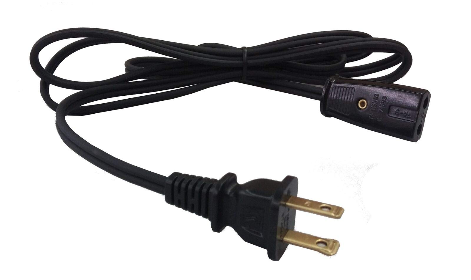 Replacement Power Cord for Westinghouse Waffle Maker WFT-14 & WL-414 Models - 2-Pin 6ft AC Cable - Perfect for Home Kitchen, Breakfast Prep, and Commercial Use
