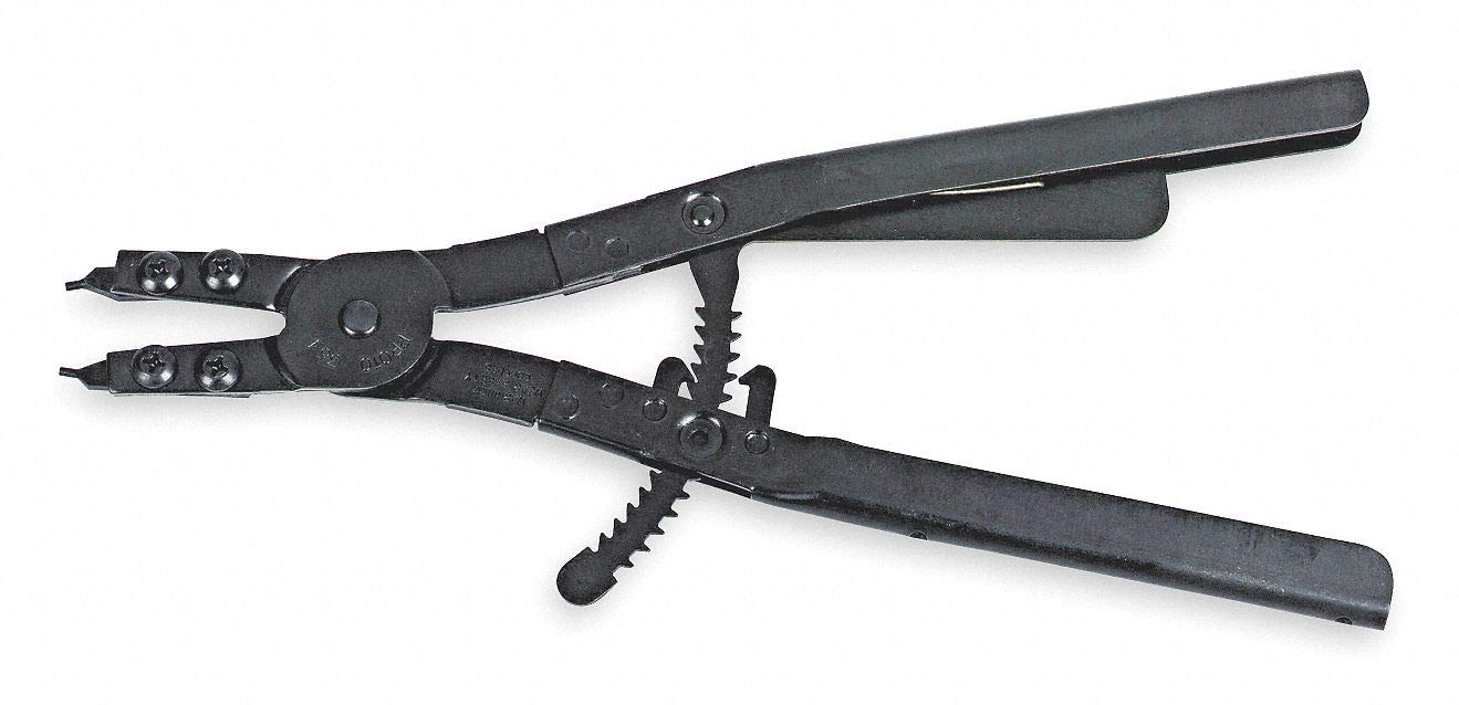 External Retaining Ring Pliers - 0 Degree Angled, 1-Piece Tool for Automotive & Machinery Repair | Heavy-Duty Snap Ring Pliers for Engine, Transmission, and Industrial Maintenance