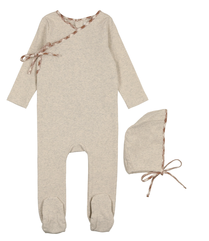COCO BLANC Baby Wrap Footie - Soft Cotton Pajamas for Infants 3-9 Months | Cozy Sleepwear for Newborns & Toddlers | Perfect for Nursery, Bedtime & Playtime