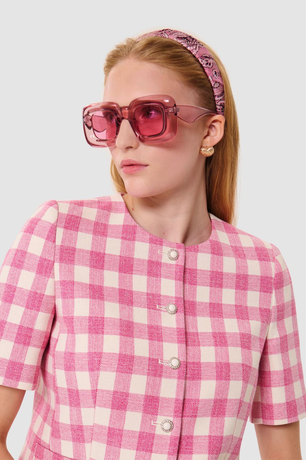 Vanita Gingham Jacket for Women - Stylish Lightweight Button-Up Shirt Jacket - Perfect for Spring, Summer, and Office Wear