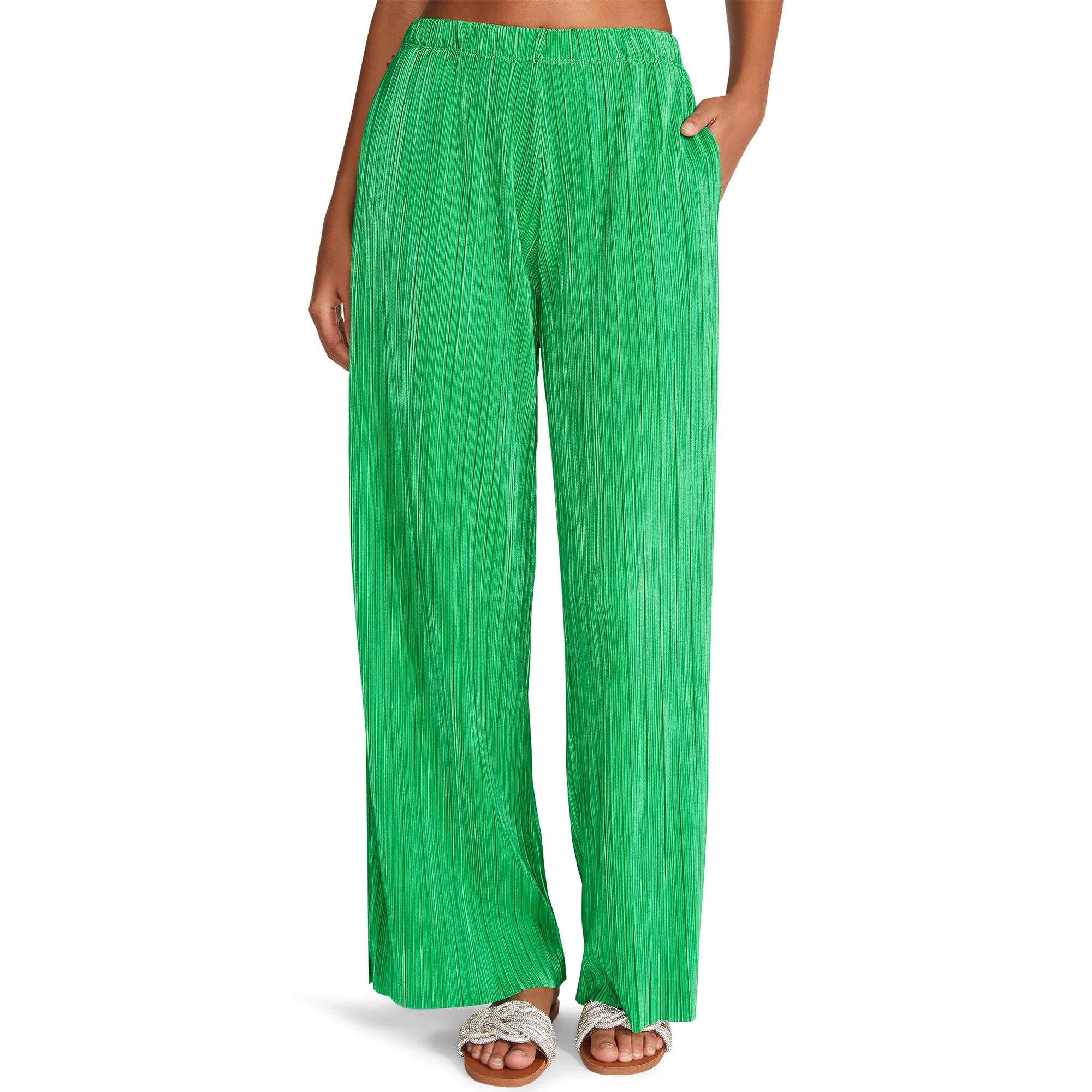 Addy Pant - Bright Green High Waisted Stretch Yoga Pants for Women | Comfortable Workout Leggings for Running, Gym & Lounge