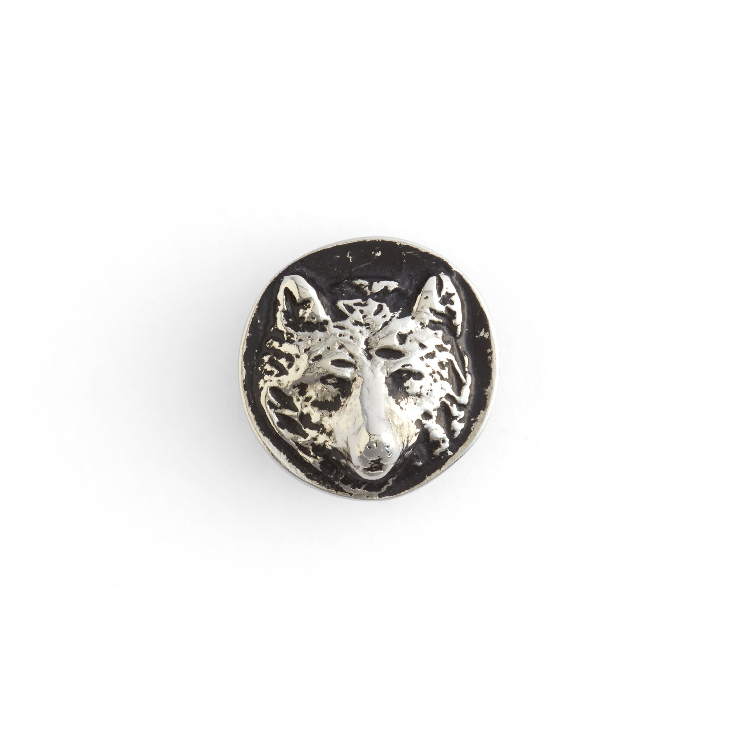 Wolf Head Concho Belt Buckle - Western Style Silver Metal Concho for Leather Belts - Perfect for Cowboy, Biker, and Western Fashion Accessories