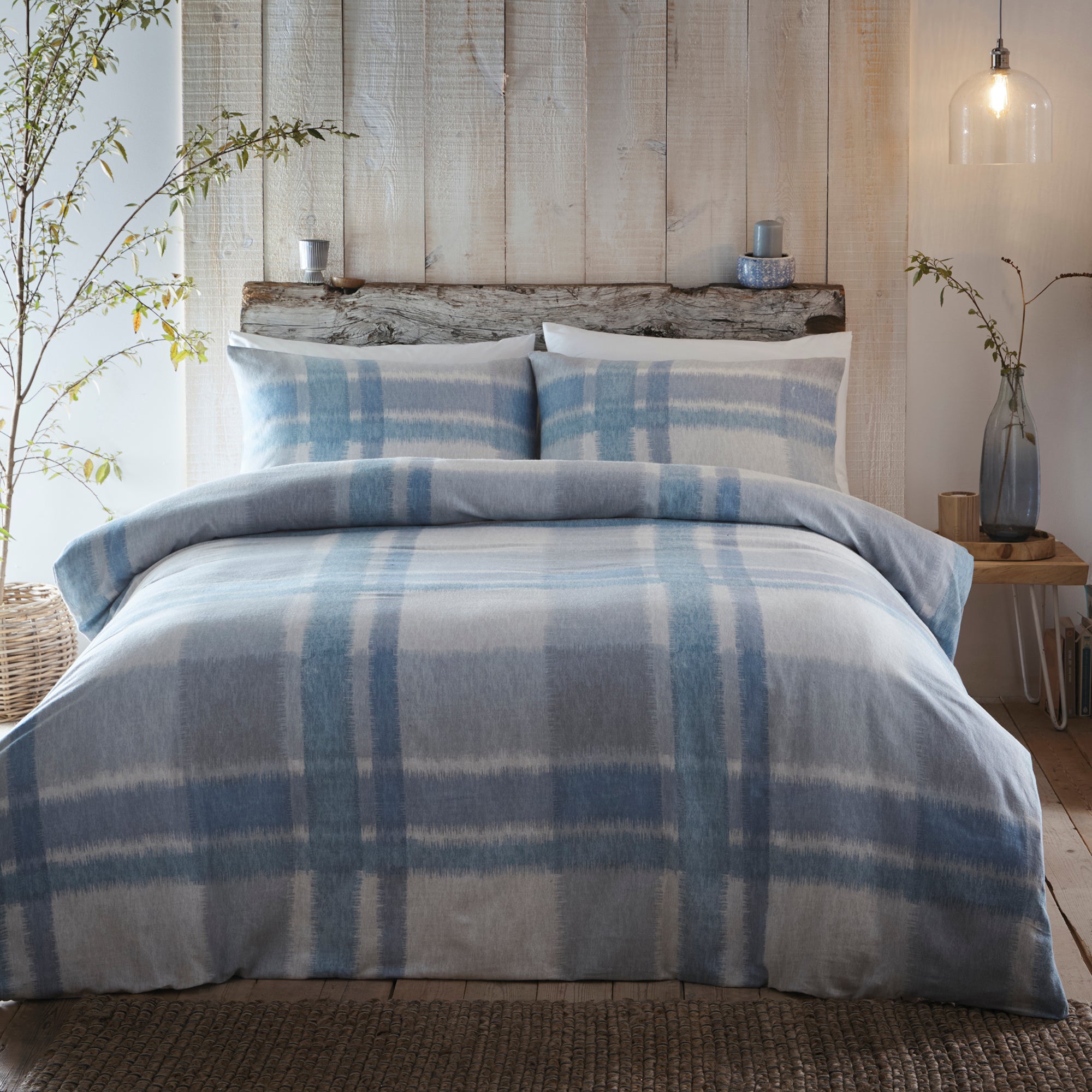 Appletree Hygge Verbier Duvet Cover Set - Soft Blue Luxury Bedding for Cozy Comfort | Perfect for Master Bedroom, Guest Room & Airbnb Stays