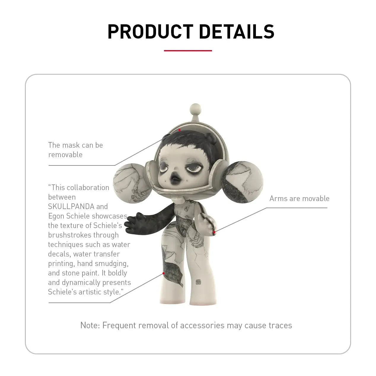 MEGA α SKULLPANDA 400% Egon Schiele Art Toy Collectible Figure - Perfect for Display, Anime Fans & Pop Culture Enthusiasts