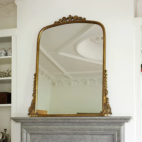 Bella Vita Mantle Mirror - Antique Gold Finish 150cm - Elegant Wall Decor for Living Room, Bedroom & Entryway
