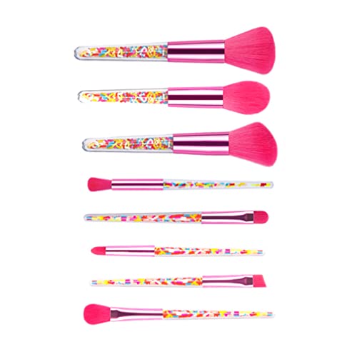 FRCOLOR 8-Piece Makeup Brush Set - Professional Powder, Blush, Eyeshadow Brushes with Waterproof Bag - Perfect for Travel, Home & Salon Use
