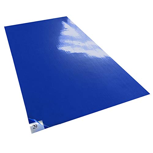 Cleanroom Adhesive Sticky Mat 24x36 Inch - Blue Tacky Floor Mats (10 Pads, 300 Sheets Total) - Dust Control for Laboratories, Hospitals & Electronics Manufacturing