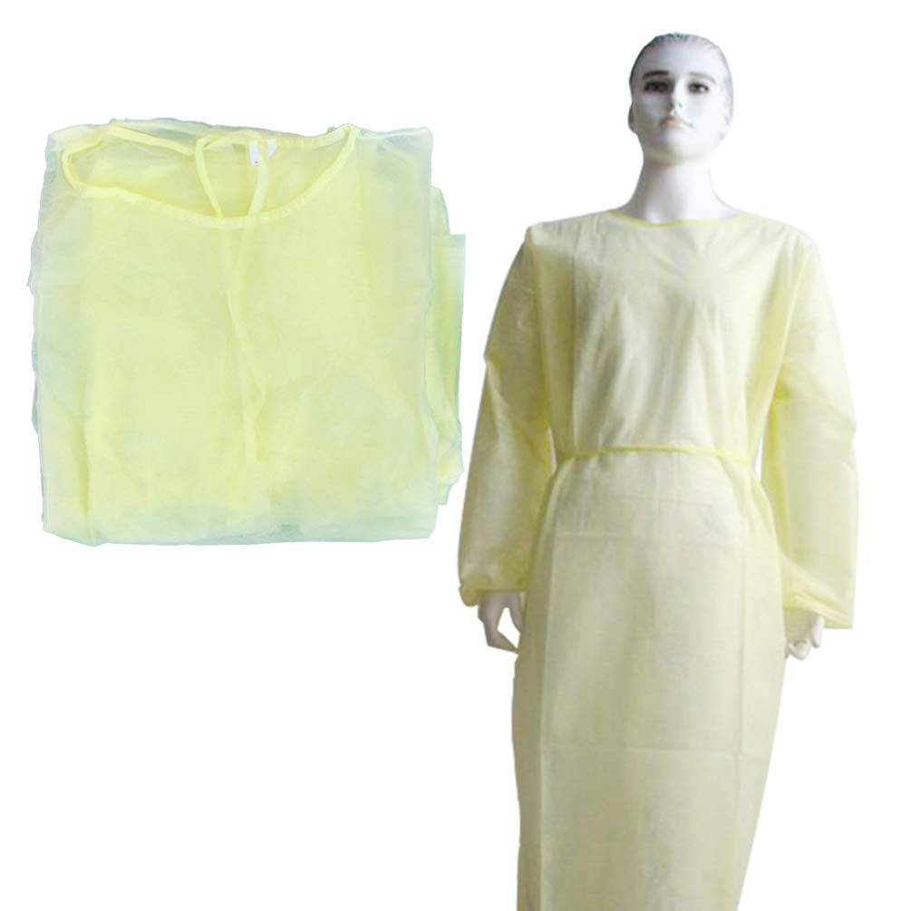 Disposable Protective Coverall Suit - Breathable Nonwoven Isolation Jumpsuit for Adults - Ideal for Medical, Laboratory & Industrial Safety Use