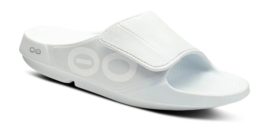 Unisex OOahh Sport Flex Slide Sandals - Comfortable White Athletic Slides for Men & Women | Perfect for Gym, Pool, Beach & Casual Wear