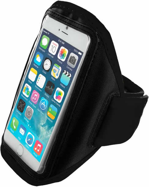 Apple iPhone 6 / 6S Sports Armband Case - Black | Running, Gym & Workout Accessory | Sweatproof & Secure Fit for Active Lifestyles
