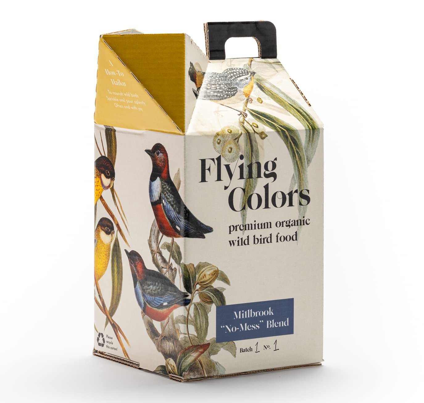 Premium Organic Wild Bird Seed - 100% USDA Certified, No Fillers, No Pesticides | No Mess Blend with Sunflower & Peanuts | 3 Gallon Easy-Pour Bag for Outdoor Bird Feeders | Attracts Cardinals, Finches & Bluebirds to Your Garden