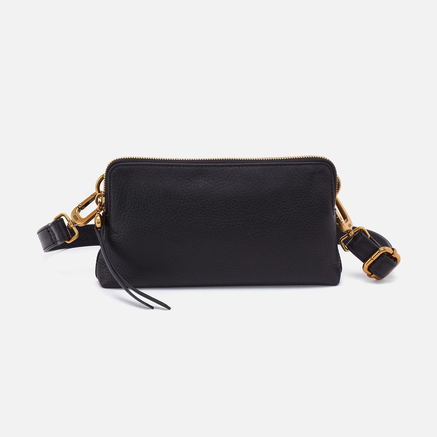 Premium Fern Slim Belt Bag in Pebbled Leather - Stylish & Durable Waist Pack for Men & Women - Perfect for Travel, Hiking, and Everyday Use - Black
