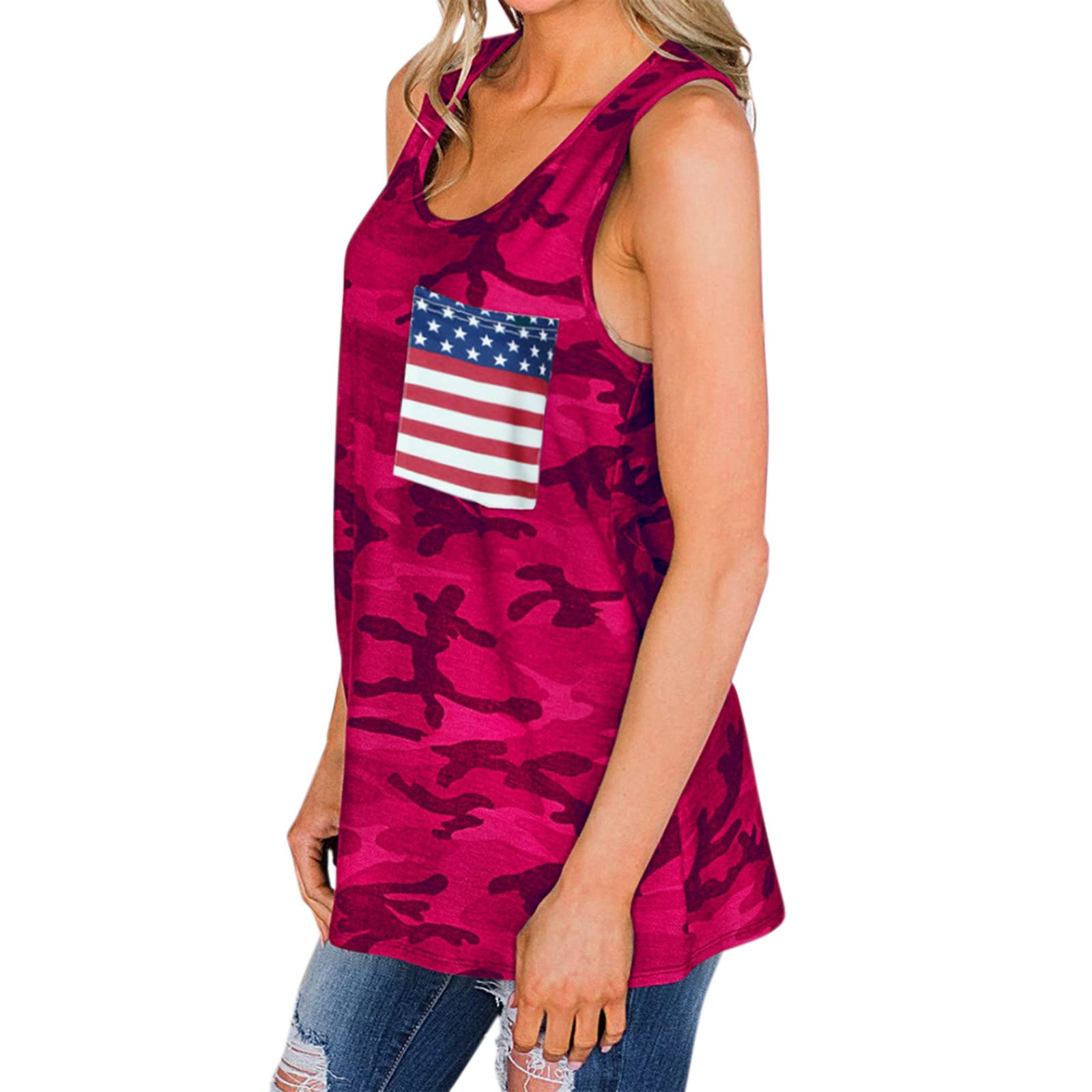 Women's Camouflage Print Tank Top - Fashion Casual Sleeveless T-Shirt for Summer | Perfect for Outdoor Activities, Beach Wear & Everyday Comfort