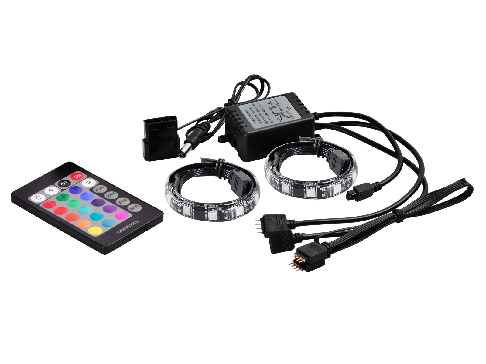 DEEPCOOL RGB350 LED Strip Lights for PC Case - 16.4ft 5050 SMD RGB Computer Lighting with Remote & Adhesive Backing - Perfect for Gaming Setup, Room Decoration, and DIY PC Mods