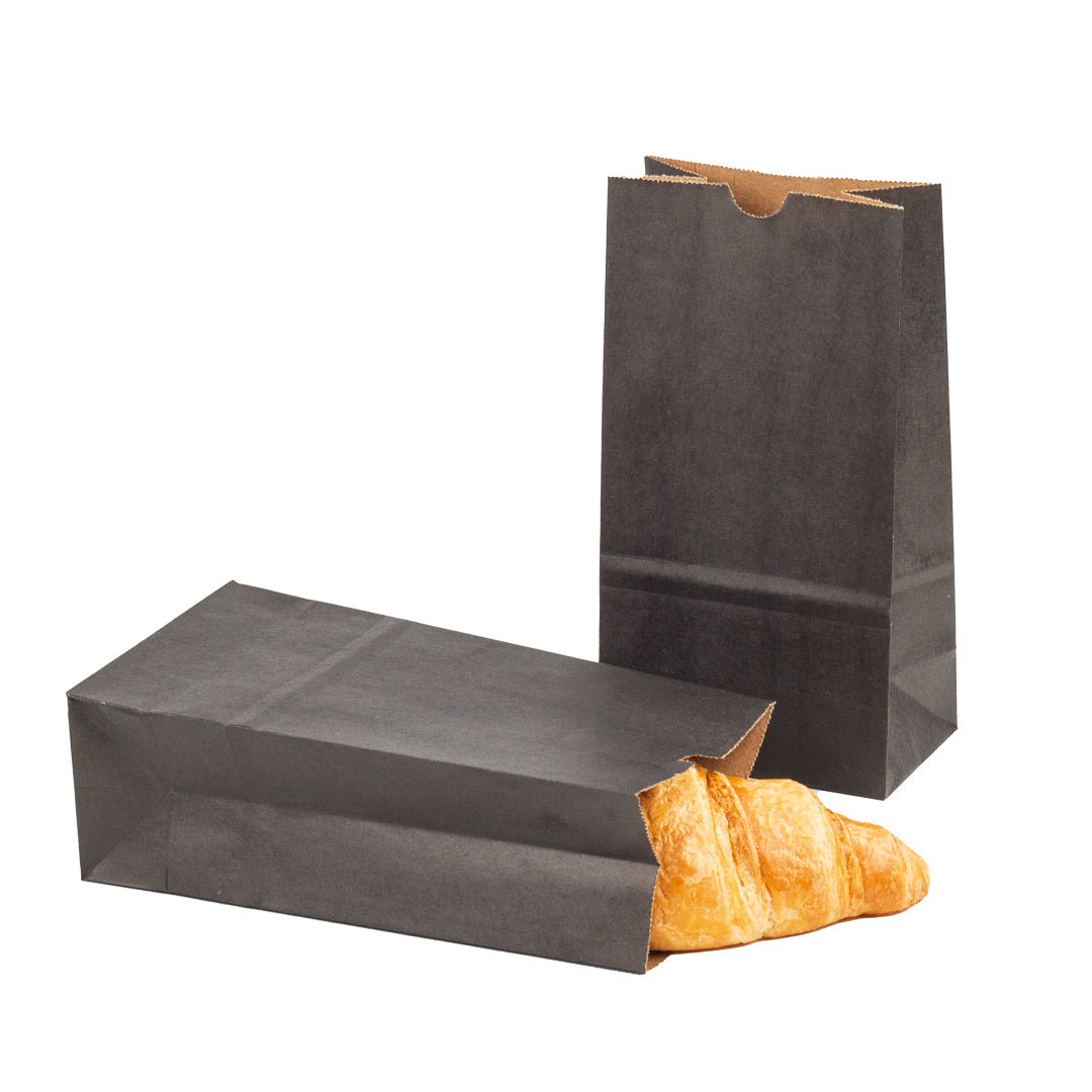Premium Black Paper Bags 4 lb Capacity - 5