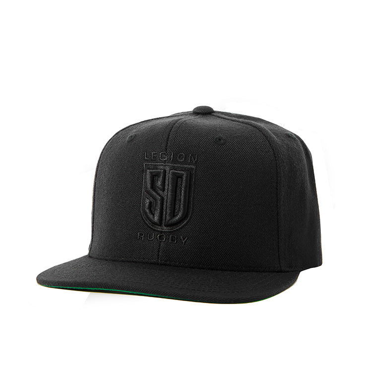 SD Legion Black on Black Snapback Hat - Adjustable Unisex Baseball Cap for Men & Women - Perfect for Sports, Outdoor Activities & Casual Wear