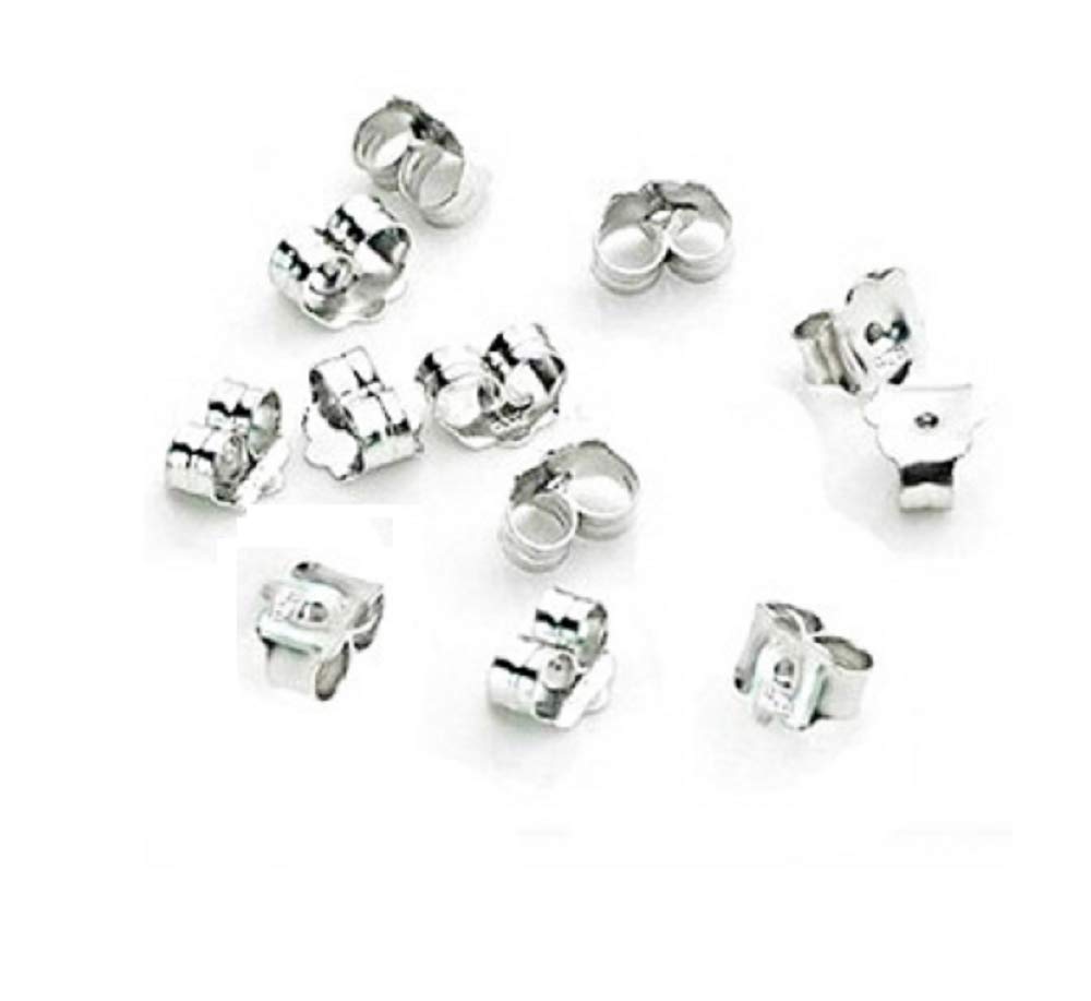 12-Piece 925 Sterling Silver Earrings Back Set - Secure Lock Butterfly Studs for Pierced Ears | Hypoallergenic, Durable & Comfortable | Perfect for Daily Wear, Parties & Gifts