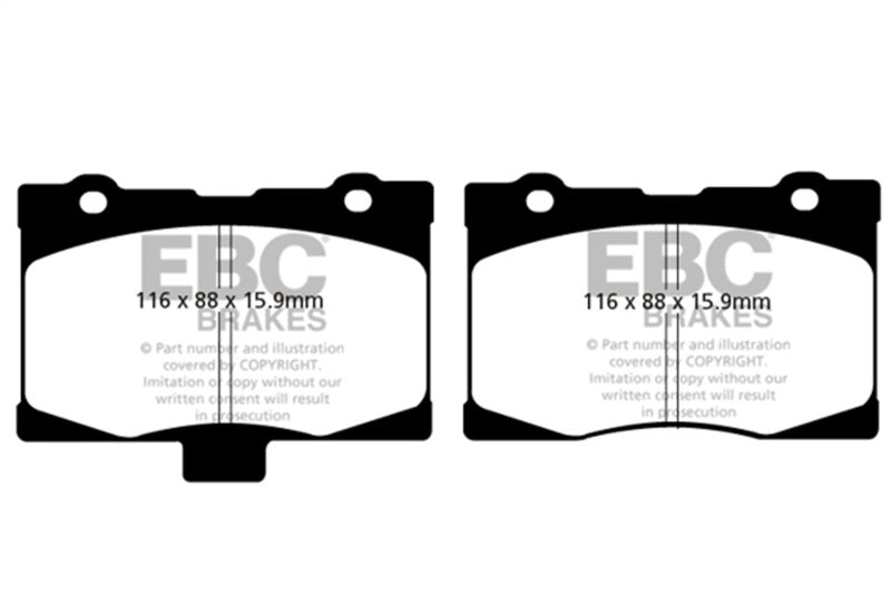 EBC 05-08 Acura RL 3.5L Redstuff Ceramic Front Brake Pads - High Performance Braking for Daily Driving & Sporty Road Trips