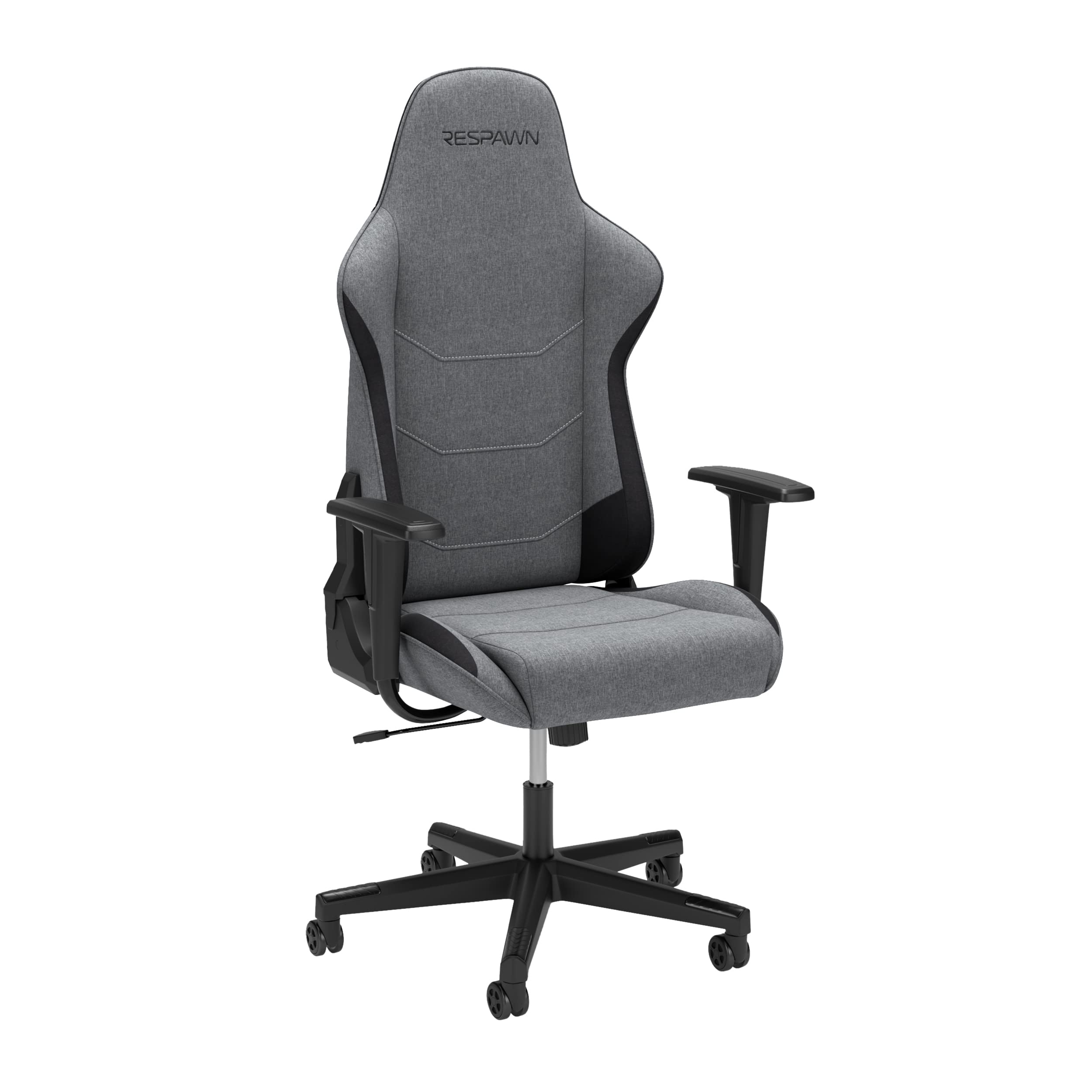 RESPAWN 110 Ergonomic Gaming Chair - Grey Fabric PC Computer Chair with Headrest & 135° Recline for Adults | Perfect for Esports, Home Office & Streaming Setup