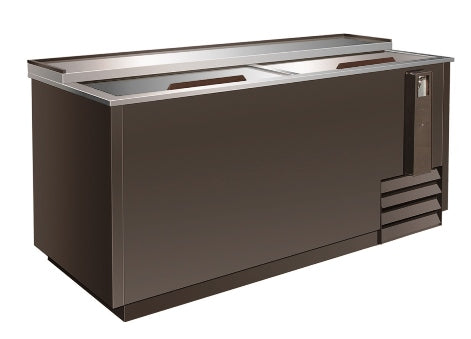 65-Can Horizontal Bottle Cooler with Two Lids - Insulated Beverage Chiller for Parties, BBQs & Outdoor Events - Servware BC 65HC (NRE #009032)