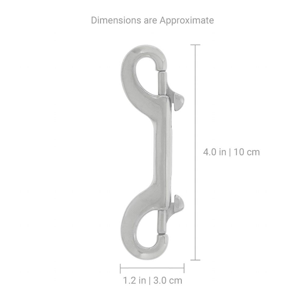 OTA Sports Stainless Steel Double Eye Medium Sliding Bolt Snap 4.0in/10.0cm - Heavy Duty Marine & Outdoor Hardware for Boats, Trailers, and Gates