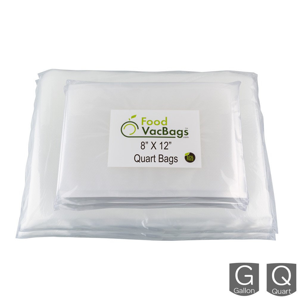 200 FoodVacBags™ - 100 Quart & 100 Gallon Vacuum Sealer Bags for Food Storage | Perfect for Sous Vide, Freezing, and Meal Prep