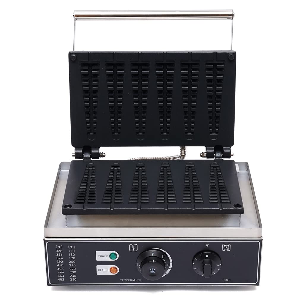Commercial Stainless Steel Waffle Maker - Nonstick Electric Waffle Iron for Restaurants & Snack Bars - Perfect for Baking Delicious Waffles, Pancakes & Breakfast Treats - Ideal for Commercial Kitchens, Cafes, Bakeries & Home Use