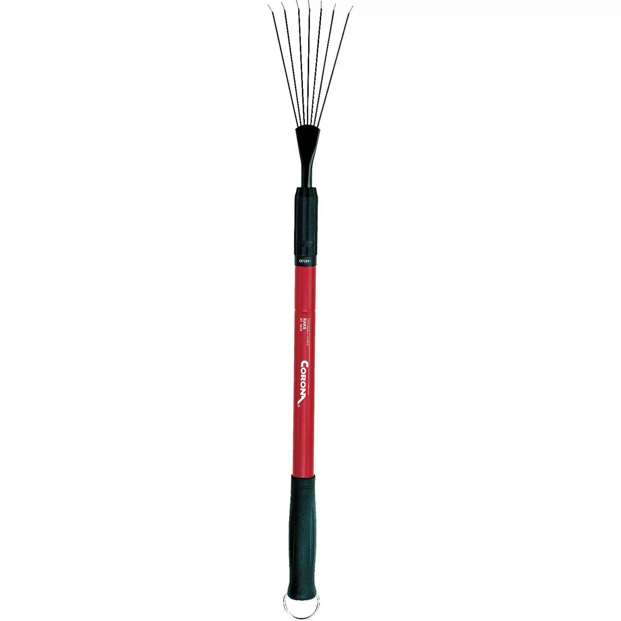 Corona® Extendable Handle Garden Rake - Adjustable 24-60 Inch Lightweight Aluminum Leaf Rake for Yard Work, Lawn Care, and Gardening