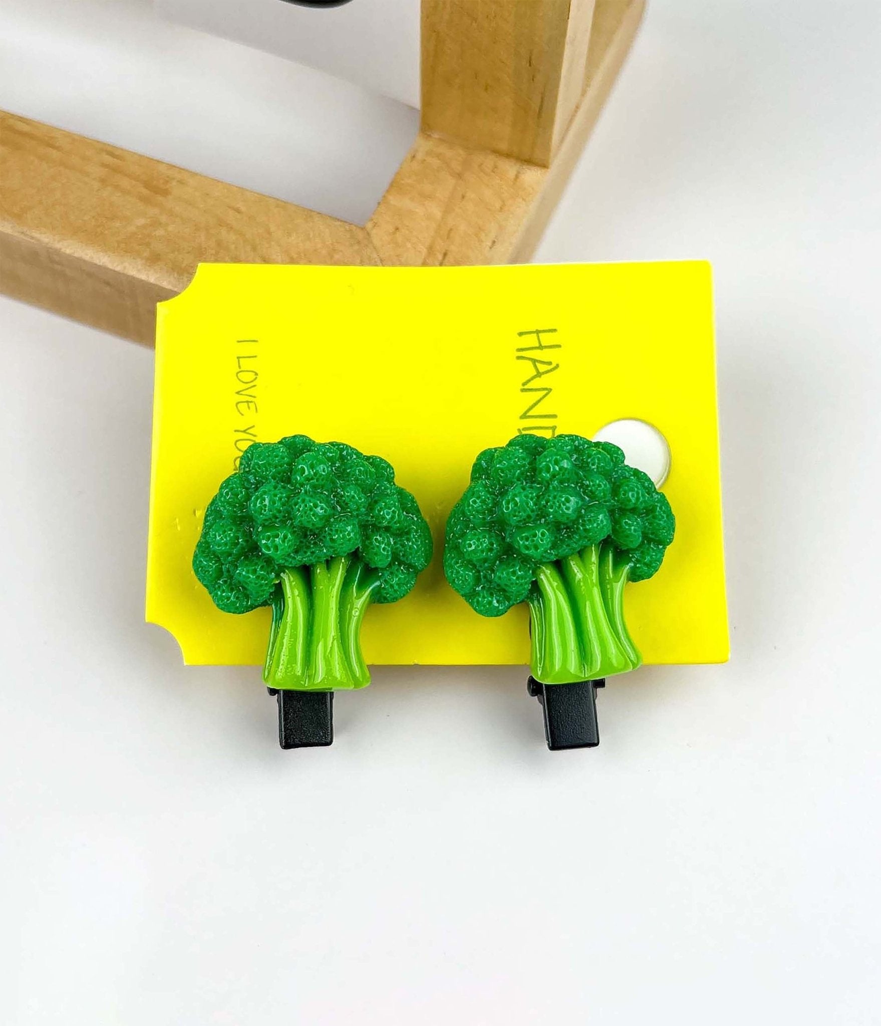 Broccoli Hair Clips for Women - Cute Vegetable Shaped Hair Accessories for Girls, Teens - Perfect for School, Parties & Everyday Use