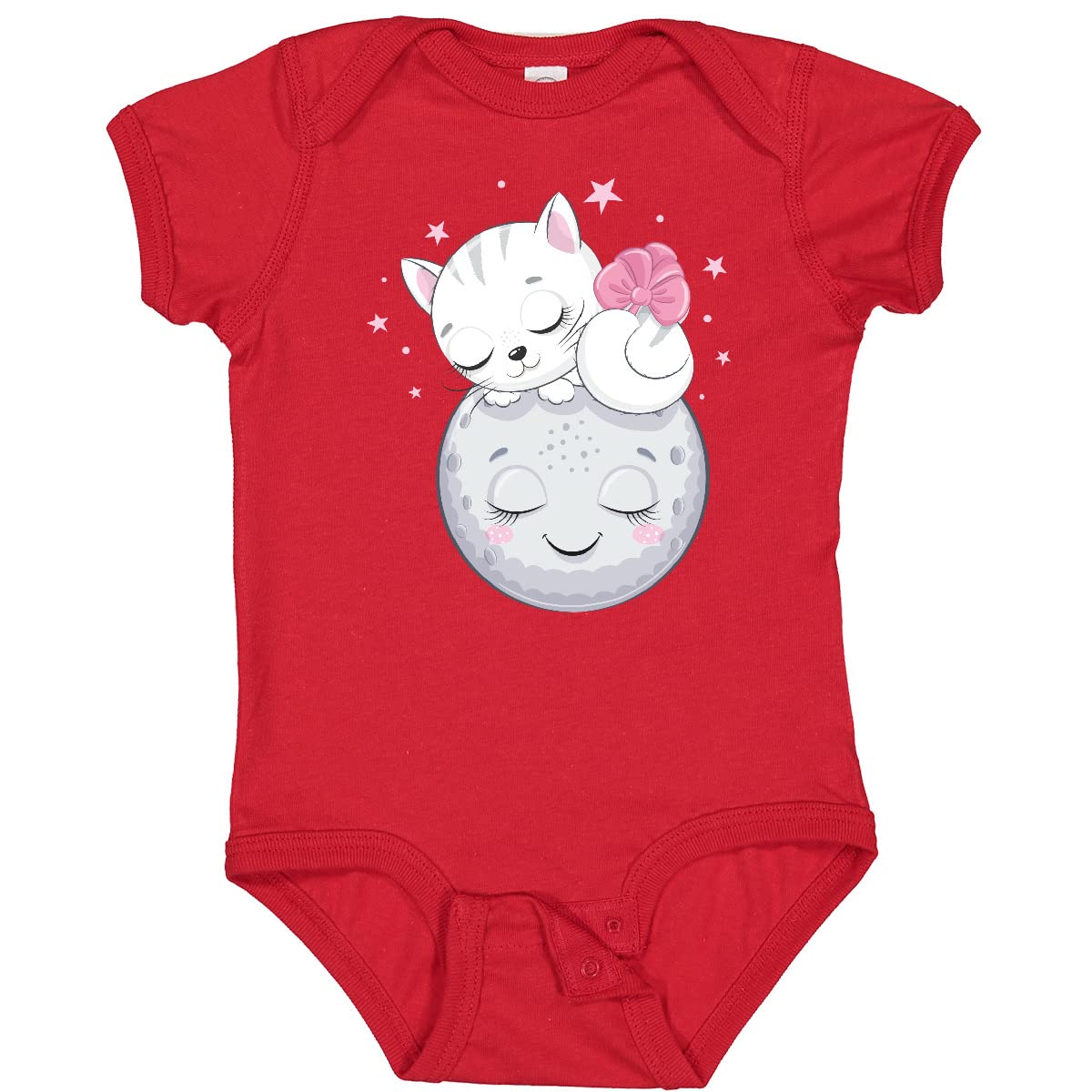 Inktastic Cat on The Moon Baby Bodysuit - Soft Cotton Onesie for Newborns & Infants - Cute Astronaut Cat Design - Perfect for Playtime, Nursery, and Photo Shoots