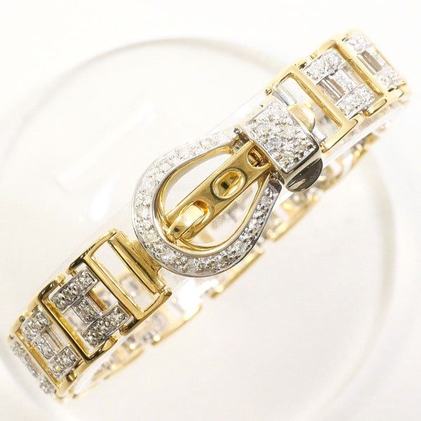 18K Yellow Gold & White Gold Diamond Bracelet for Women - Elegant Stackable Jewelry for Weddings, Anniversaries & Special Occasions
