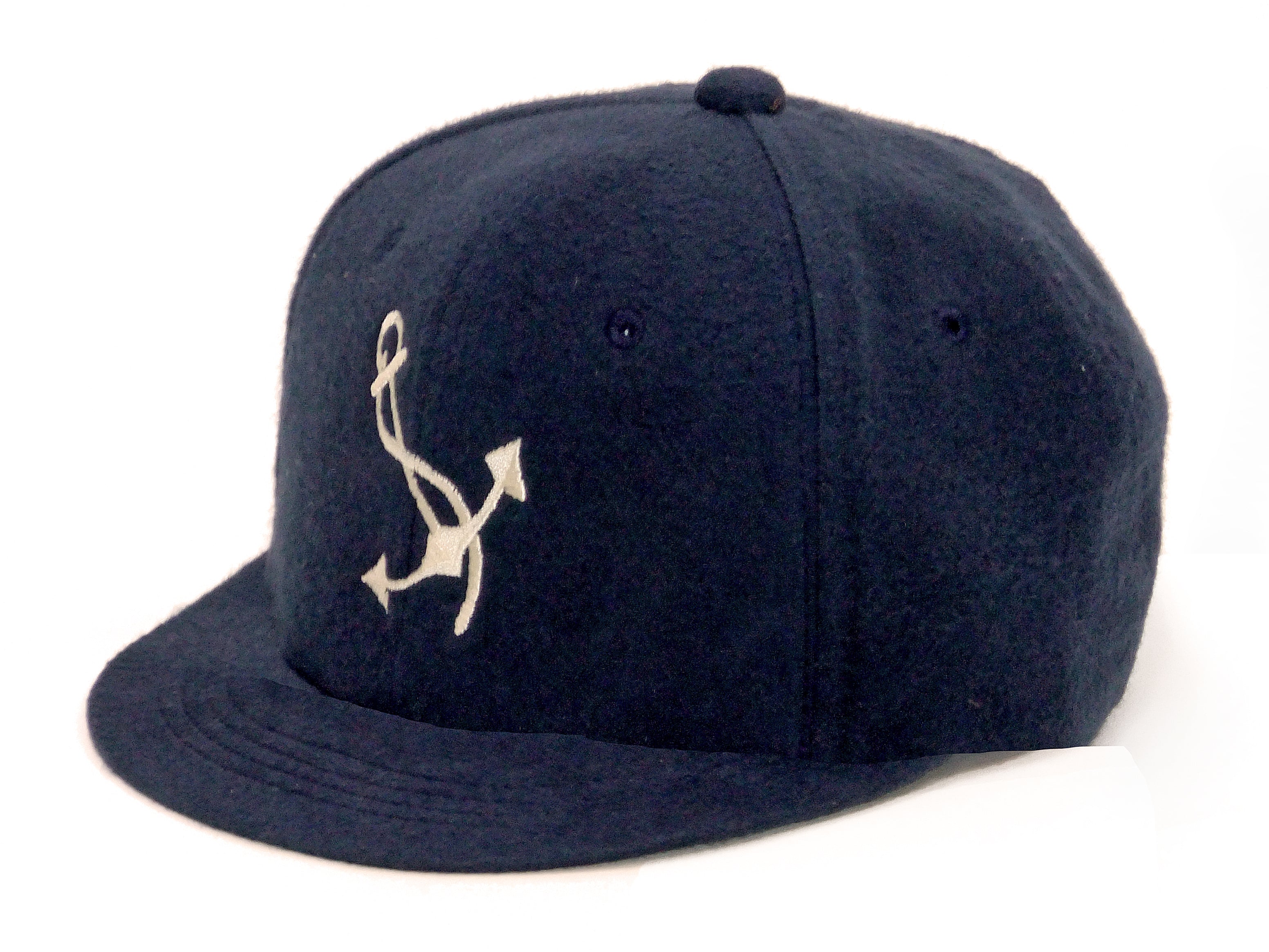 Buzz Rickson BR02789 Men's Military Style Baseball Cap - Short Brim Casual Hat in Navy Blue for Outdoor Activities & Streetwear Fashion