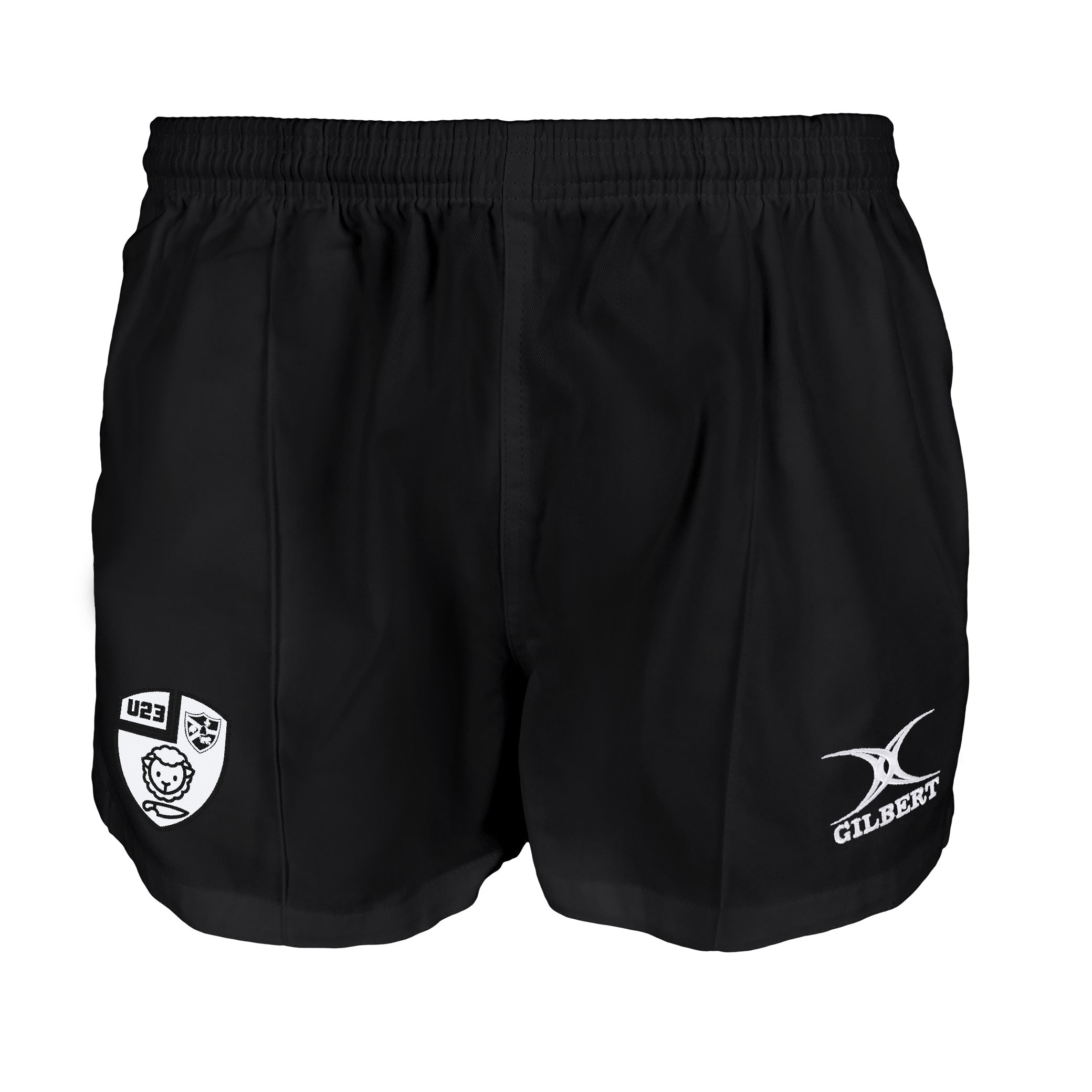 Premium U23 Kiwi Pro Rugby Shorts - Black & Blue - High-Performance Breathable Fabric for Men - Ideal for Training, Matches & Sports Activities