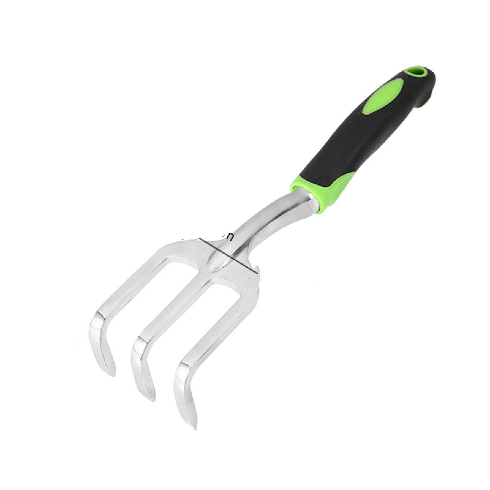 Multifunctional Aluminum Alloy Weeding Rake - 3 Prong Garden Fork Shovel Tool for Transplanting, Digging & Planting | Perfect for Weed Removal, Soil Aeration & Flower Bed Maintenance