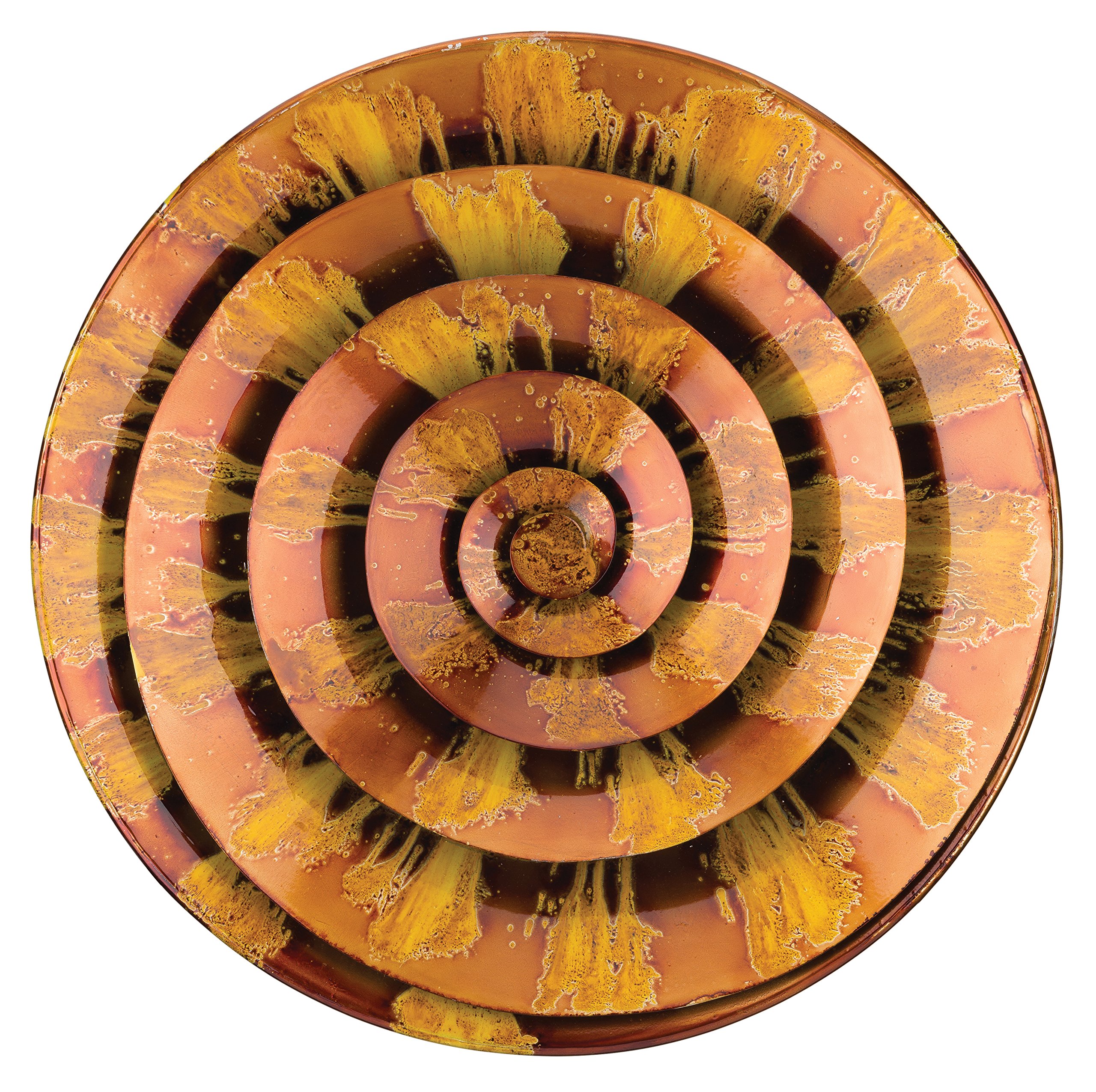 Regal Art & Gift Spiral Wall Decor - Handcrafted Amber Glass Sculpture for Home & Office Decoration | Perfect for Living Room, Bedroom, Entryway & Gift Giving