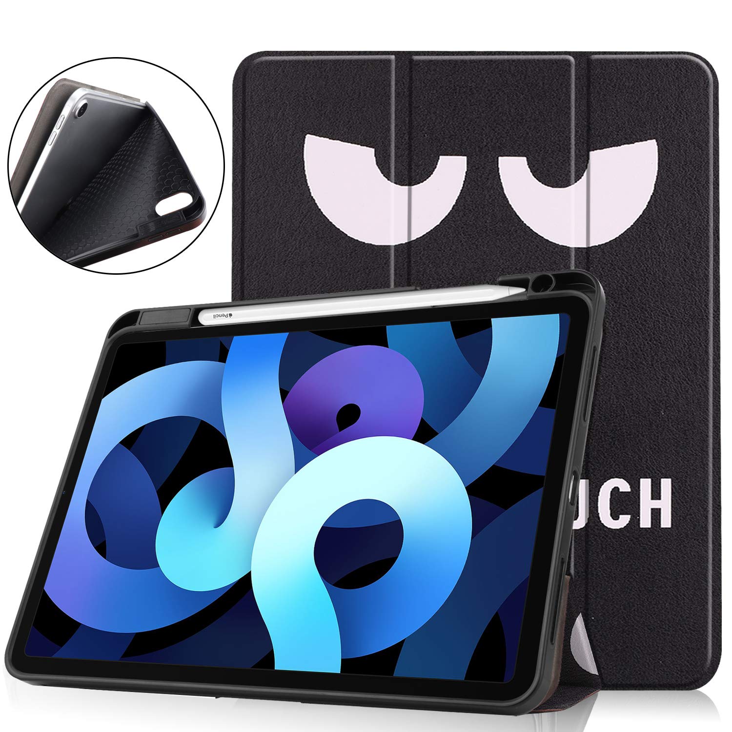 Premium Trifold PU Leather Case for iPad Air 4 10.9 Inch (2020) - Ultra Thin Lightweight Protective Cover with Soft TPU Back & Anti-Slip Design | Perfect for Work, Travel & School Use