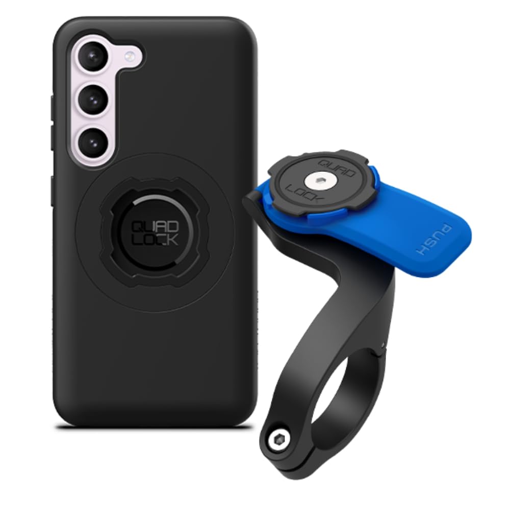 Quad Lock Out Front Bike Phone Mount Kit - Compatible with Samsung Galaxy S23 & MAG Phone Case | Secure Cycling, Commuting & Outdoor Adventure Phone Holder
