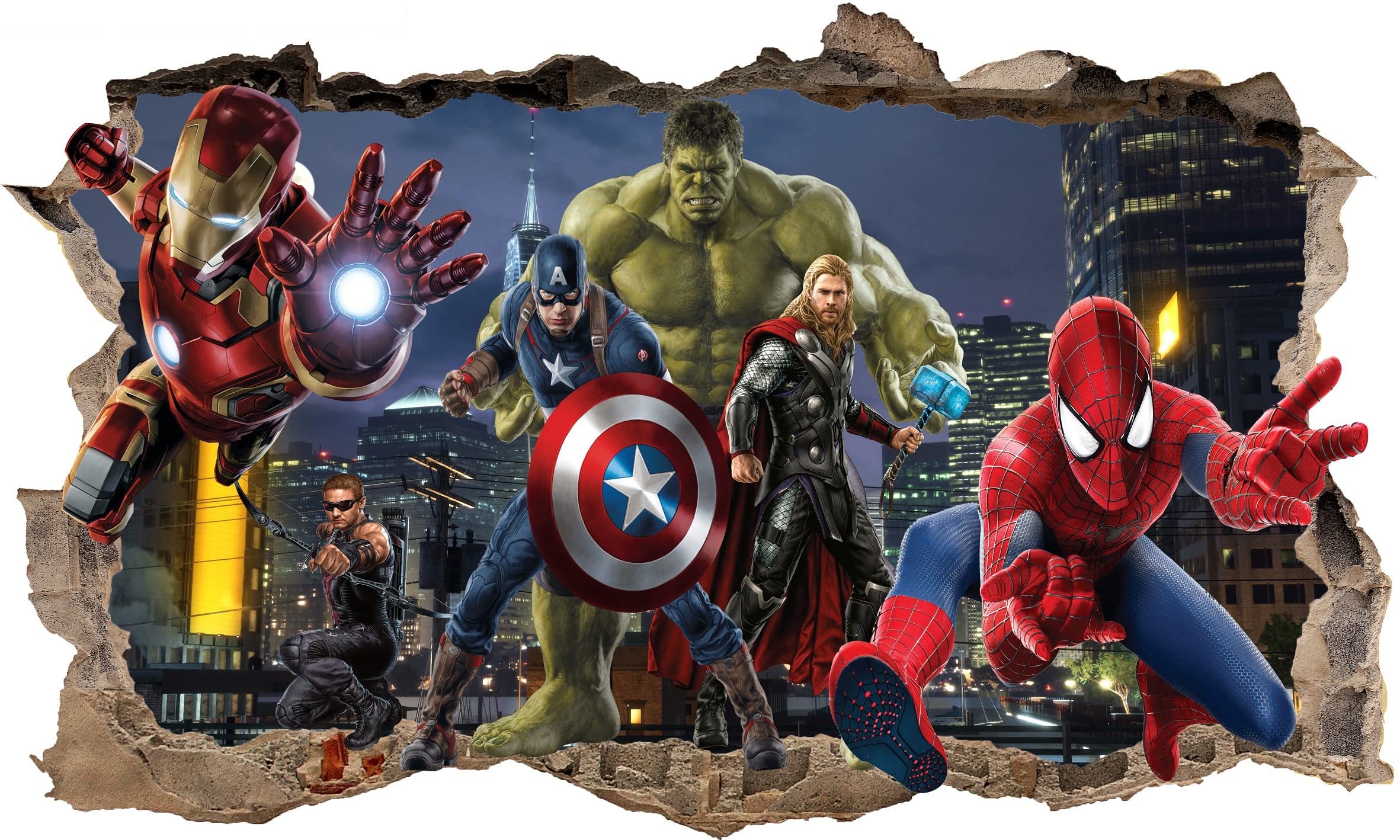 3D Superhero Wall Stickers for Boys - Removable Peel and Stick Wall Decals - 35