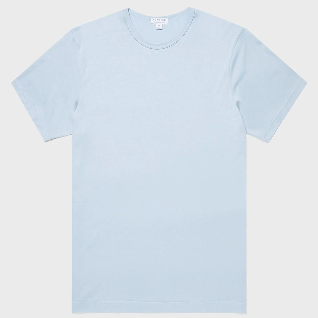 Blue Mist Classic Crew Neck T-Shirt for Men - Soft Cotton Casual Tee - Perfect for Everyday Wear, Gym & Outings